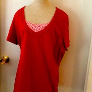 Womens t shirt with insert in front